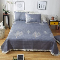 Bông trải giường ba mảnh giường bedspread váy một gia đình bốn tăng tatami đơn mảnh vải bông mat kang Continental - Trải giường trải giường