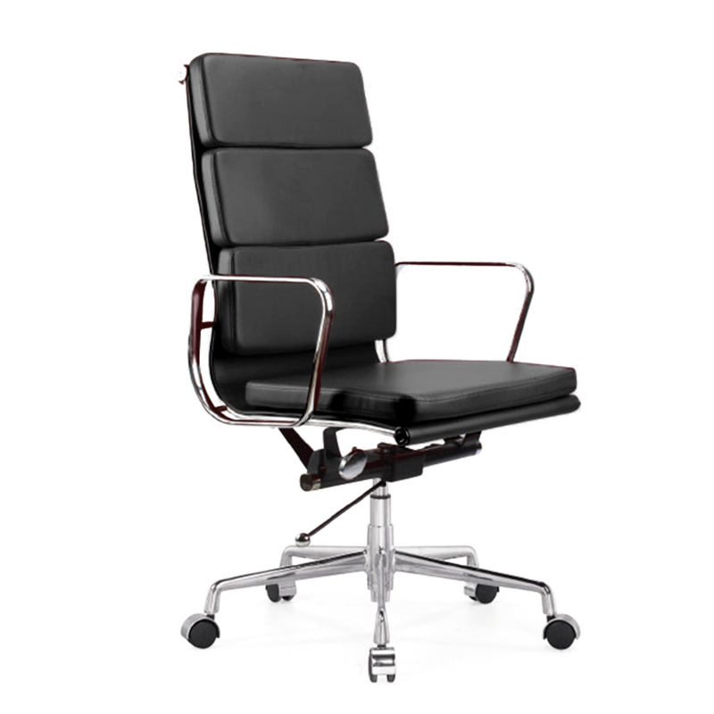Black high-quality leather (high back) (aluminum alloy bright feet)
