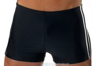 Đàn ông mới đen hai bên quần boxer trắng thời trang áo tắm gợi cảm áo tắm quần short nhanh khô bốn góc suối nước nóng - Nam bơi đầm