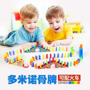 Đồ chơi khối xây dựng sức mạnh giáo dục cho trẻ em bằng nhựa có thể được sử dụng với tàu tự động cấp phép nhỏ của Domino