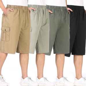 Mùa hè trung niên quần short nam cotton cộng với phân bón XL cha năm quần trung niên quần để mặc phần mỏng quần kaki
