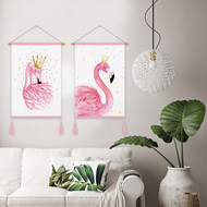 Vải treo sơn B & B treo cờ cạnh giường ngủ tường vải ins hồng treo vải trang trí tấm thảm meter hộp bìa tranh