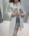 Mùa đông 2018 phiên bản Hàn Quốc mới của áo khoác lông chồn dài tay giả mỏng ao long Faux Fur