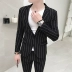 Bộ đồ mùa xuân và mùa thu phù hợp với nam phiên bản Hàn Quốc của thanh niên tự tu đêm làm việc miễn phí thời trang nóng bỏng phù hợp với áo hai dây - Suit phù hợp Suit phù hợp