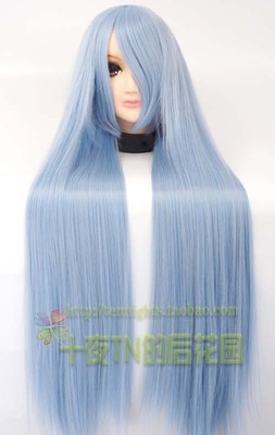taobao agent Ten Night TN mixed color sky blue high temperature cosplay wig