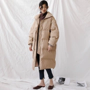 Bánh mì quần áo nữ 2018 mới áo khoác mùa đông Hàn Quốc phiên bản của phần dài của dày 袄 xuống bông độn chống mùa đầu gối áo