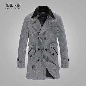 Chống mùa giải giải phóng mặt bằng áo len nam Hàn Quốc phiên bản của tự canh tác trong phần dài dày áo len hai lớp cổ áo của nam giới áo gió