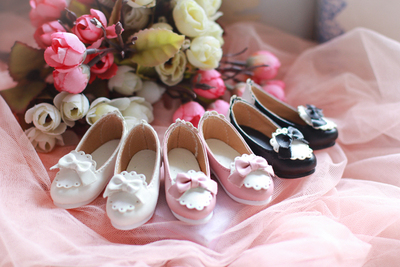 taobao agent Spot [Flower Ling] 1/4bjd shoes Sweet candy color single shoes lolita cake little high heel