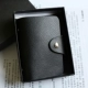 Черный картхолдер, коробка, из натуральной кожи