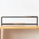 Iron Art+Ebony Wooden Board Double -Layer Tea Shed Style One