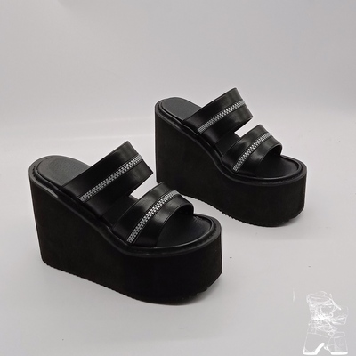 taobao agent Genuine high beach slippers platform with zipper