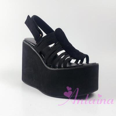 taobao agent Antaina shop owner shoots puffy cake shoes thick soles of sandals sandals, open large size shoes small size shoes can be customized 5141N