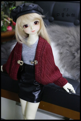taobao agent +P sauce private cabinet+bjd baby clothing six points 346 points MSD three -four -point bear girl uncle knit sweater bat card