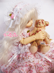 taobao agent BJD 1/6 dresses pink rose ~ (changed the cloth ~~)