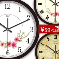 GT Подлинные простые висящие часы гостиная творческие модные часы Ультра -Quiet Quartz Clock Clock Clog