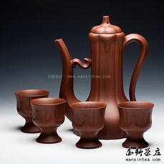 Чайный набор 宜兴紫砂壶 邵大亨后人工艺师 邵泽平【酒壶套装壶】 (500cc)