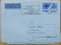 Британская авиационная почта Джейн Реал Пропаганда выходит на покупки в среду