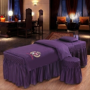 Cao cấp màu rắn cotton vẻ đẹp trải giường bốn bộ đơn giản cotton vẻ đẹp giường bìa spa giường massage khăn trải giường tùy chỉnh