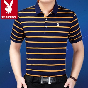 Mùa hè mỏng dude ngắn tay t-shirt nam cotton ve áo trung niên rời cha sọc áo Polo áo polo có cổ