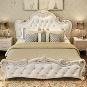 Đồ nội thất thiết lập kết hợp Châu Âu giường thạc sĩ phòng ngủ rắn gỗ công chúa giường nệm ba mảnh phòng ngủ suite bộ hoàn chỉnh