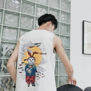 Mùa hè les đẹp trai T trai thể thao hoang dã mồ hôi vest mặc lỏng Hàn Quốc phiên bản của xu hướng hip hop tide thương hiệu không tay T-Shirt