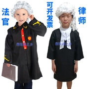 Moot tòa án vai trò chơi ra bộ đầy đủ của thẩm phán của trẻ em trang phục đạo cụ thẩm phán robe luật sư áo công tố viên