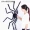 Halloween đạo cụ trang trí lễ hội ma cung cấp vải nhện 1,5 m 3 m mạng nhện đen trắng - Sản phẩm Đảng / Magic / Hiệu suất quần áo halloween