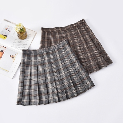 taobao agent Japanese school skirt, plaid fitted student pleated skirt, retro mini-skirt, high waist, A-line