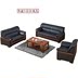 Weiyide văn phòng nội thất kinh doanh da parlor sofa bàn cà phê kết hợp ba người văn phòng sofa tiếp tân - Nội thất văn phòng Nội thất văn phòng