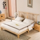 Mingtang gỗ rắn giường đôi phòng ngủ màu đồng bằng sơn-miễn phí Zen giường giường phụ tủ nội thất phòng ngủ Bộ đồ nội thất