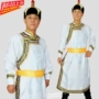 Dân tộc thiểu số Mông Cổ áo nam quần áo mới Mông Cổ quần áo nam Mông Cổ dành cho người lớn hiệu suất hiện đại quần áo khiêu vũ áo nam đẹp