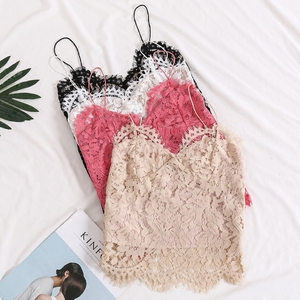 Nhỏ tươi sling ngọn nữ sinh viên Hàn Quốc phiên bản mặc mùa xuân và mùa hè mới ngọt rỗng ren crochet khí vest áo kiểu công sở
