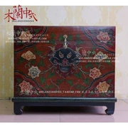Tân cổ điển Trung Quốc đồ nội thất  Tây Tạng sơn cũ làm bằng gỗ long não nguyên chất hộp gỗ rắn hộp vuông nhiều - Cái hộp