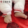 Em bé chuông vòng chân vòng chân S990 vòng chân nam và nữ em bé sterling bạc vòng tay đỏ dây rắn đầy trăng tròn trang sức bạc - Vòng chân lắc chân nam