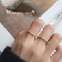 庆 坊 Nhẫn bằng bạc mạ vàng 18k của Nhật Bản 18k 镂空 雕 Hai - Nhẫn nhẫn bạc nữ