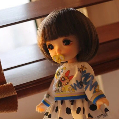 taobao agent [Free shipping] 3468 points giant baby BJD doll wig brown bobo head cute Koneko