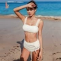 Ba bộ đồ bơi kỳ lạ bikini gợi cảm ba điểm ngực lớn ngực nhỏ tập hợp áo tắm spa mỏng - Bikinis ao tắm