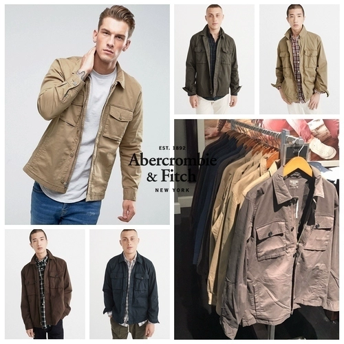 AberCrombie Fitch Американская ат -мужская весна и осень новая хлопчатобумажная пиджак -стиль M65.
