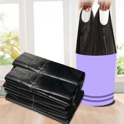垃圾袋家用加厚手提式背心黑色厨房中大号塑料袋23