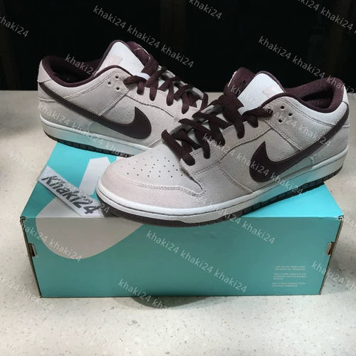 Khaki24 Nike Dunk SB темно-коричневый вин красный серой замшевые туфли с низкой вершиной BQ6817-004