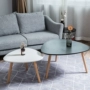 Bàn cà phê Bắc Âu gỗ rắn phong cách đơn giản sáng tạo nội thất hiện đại căn hộ nhỏ phòng khách ban công sơn bàn cà phê kết hợp - Bàn trà bàn sofa gỗ