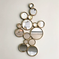 Креативное зеркало для гостиной, настенное круглое украшение для спальни