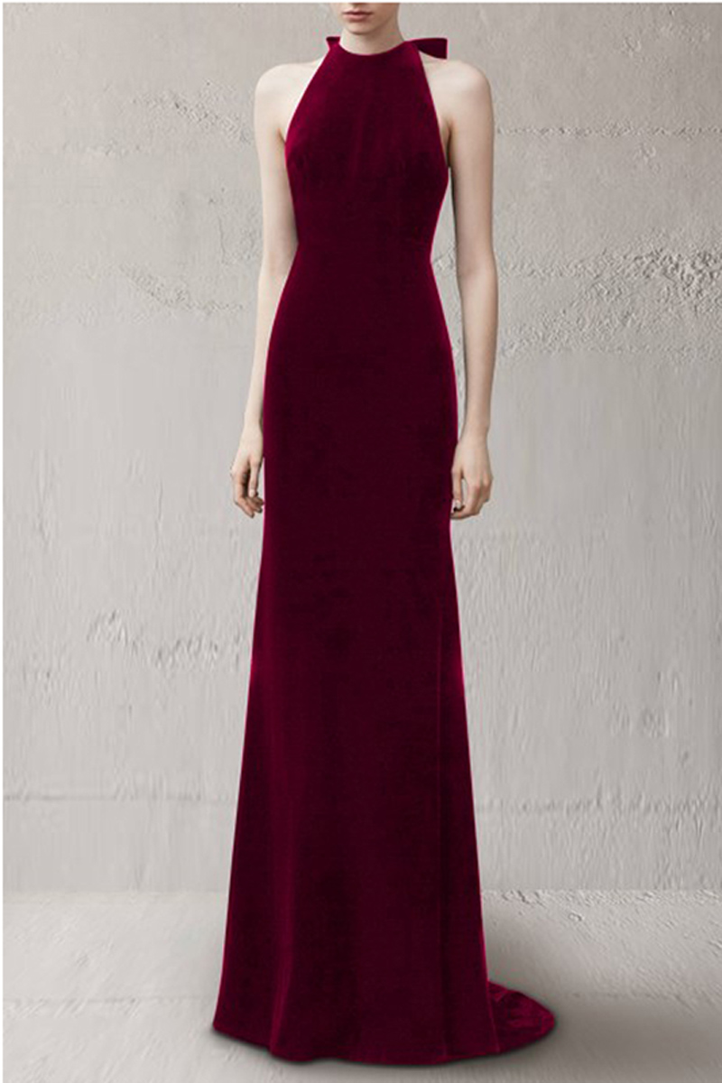 Elegant long evening dress for bride