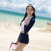 Hàn Quốc ins váy hoa gió áo tắm nữ bảo thủ ba mảnh che bụng thon gợi cảm mùa xuân nóng bỏng váy bơi bảo thủ - Bộ đồ bơi hai mảnh