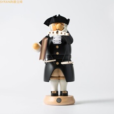 Деревянная кукла 德国原装进口müller大号吹烟公仔木制玩偶摆件香薰木偶-大法官