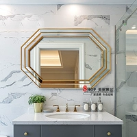 Настенное зеркало для ванной комнаты, украшение, в американском стиле