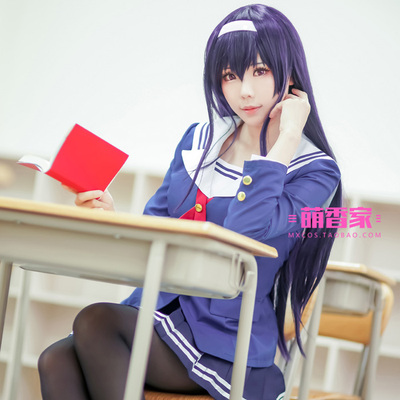 taobao agent Mengxiang family passers -by heroine developed method Xia Zhiqiu poetry feathers black purple cos wig free shipping
