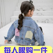 Áo khoác denim nữ mùa xuân 2019 phiên bản mới của Hàn Quốc quần áo trẻ em thời trang trẻ em Áo khoác thời trang nước ngoài trẻ em lớn - Áo khoác