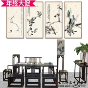 Mới Trung Quốc gỗ cây du già gỗ sơn rắn cũ sơn nhà câu lạc bộ Zen Zen bàn ghế trà kết hợp bàn ghế