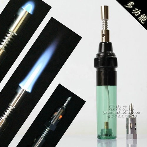 Портативный надувный газовый паяльный паяль железа спрей с брызги с двойным огнем двойной паяль